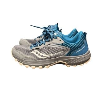 Saucony Excursion TR15 Trail Running Sneaker Shoe In Blue Grey Women’s Size 9